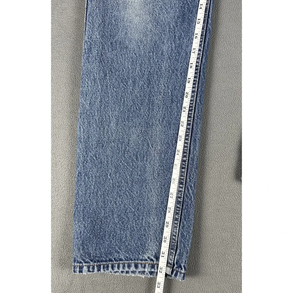 Levis 505 Jeans 34x32 Blue Straight Orange Tab Distressed Faded Vintage 90s 1997